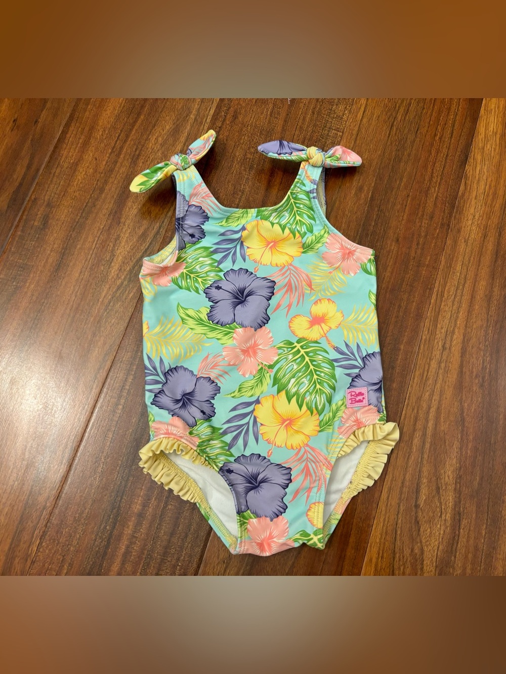 Ruffle Butts Tropical Hawaiian Floral One Piece Bathing Suit